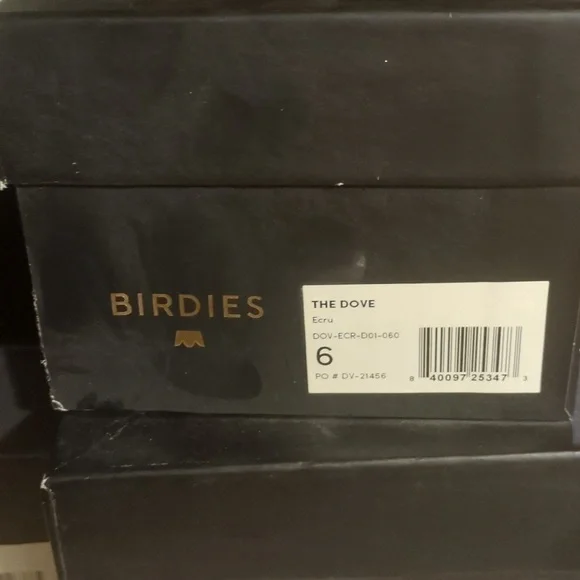 Birdies The Dove White Ecru Slide Flat Sz. 6 - Picture 6 of 6